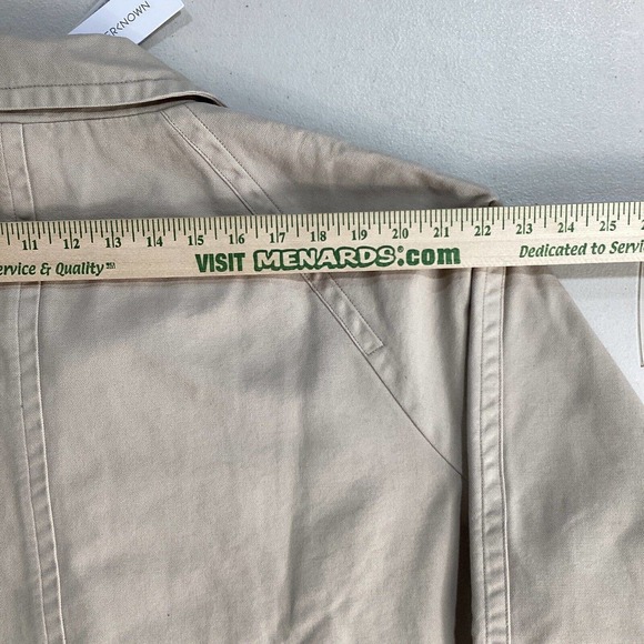 Outerknown Century Car Coat Mens L Latte Canvas Trench Over Coat 100% Cotton - Picture 8 of 8